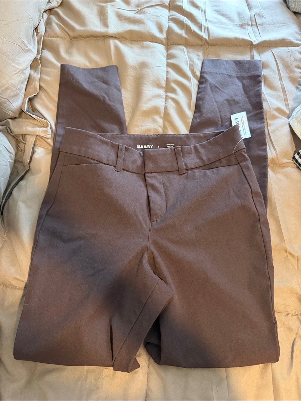 Old Navy Women's Brown Straight-Leg Dress Pants
